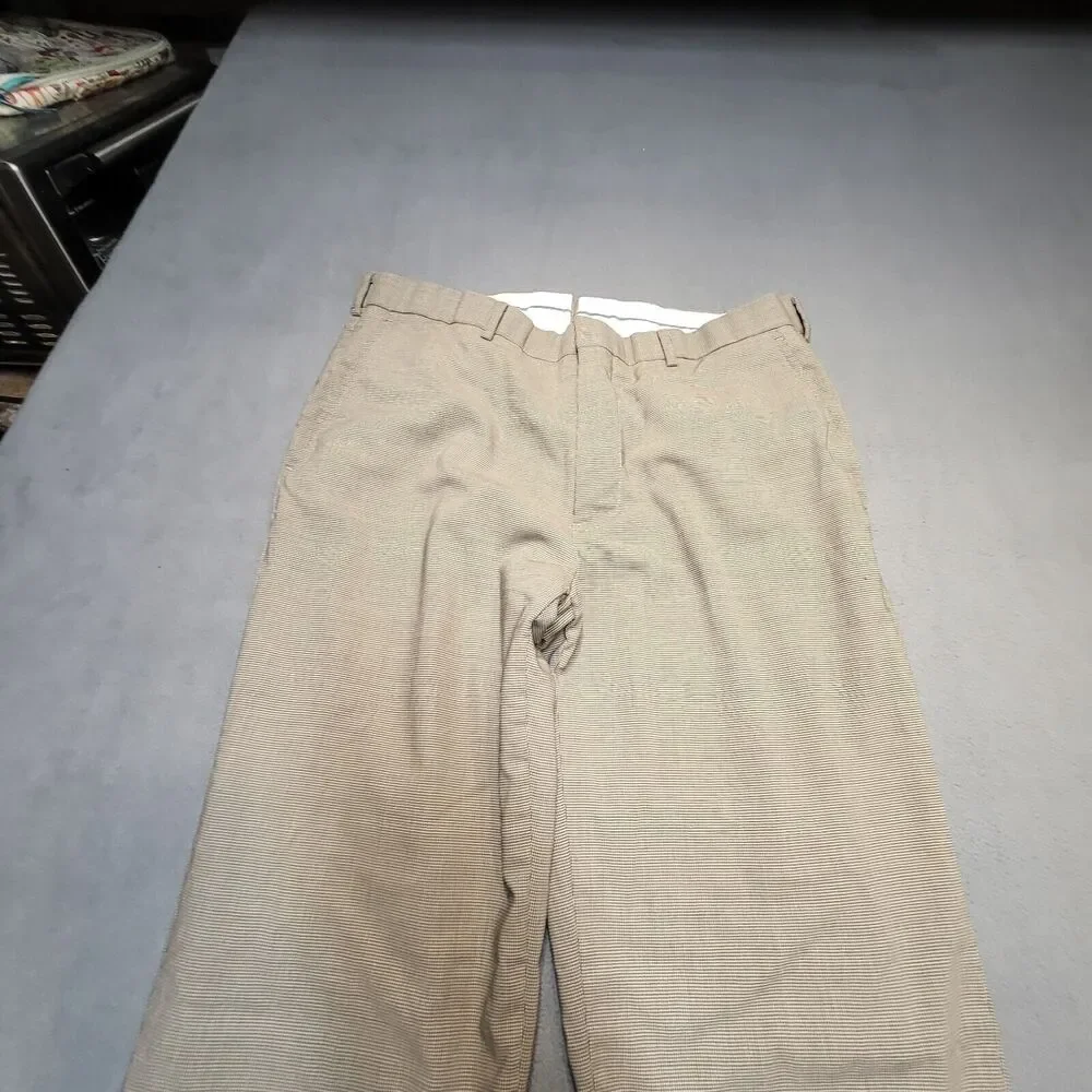 BROOKS BROTHERS Fitzgerald Pants Mens 33x28 Wool Blend Micro Houndstooth